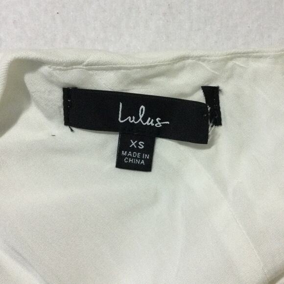 LULU'S XS Poised in Positano White One-Shoulder Asymmetrical Midi Dress NEW B50 - Picture 6 of 8